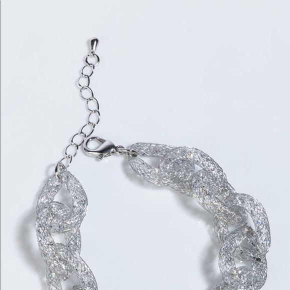CRYSTAL CAGE LINK CHAIN BRACELET - Picture 2 of 3